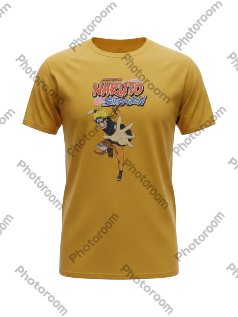 Men's Naruto Shippuden Graphic Tee L Yellow